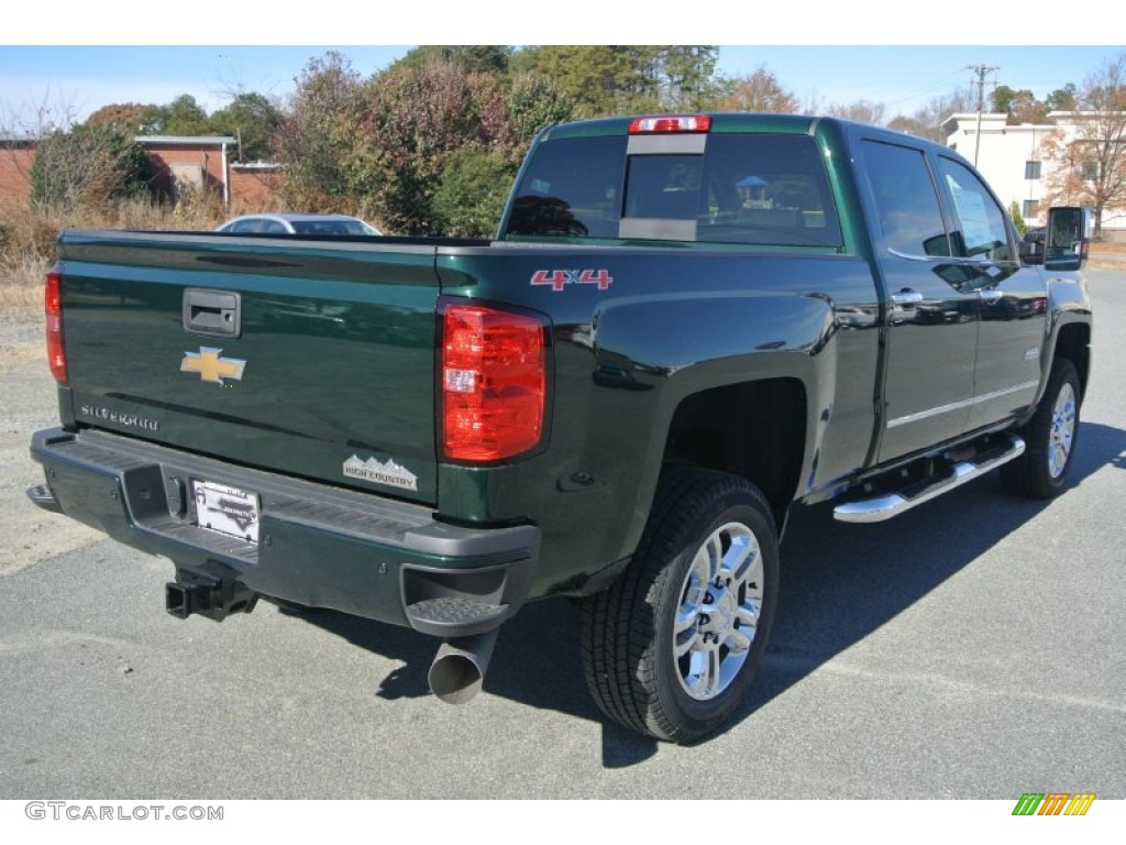 2015 Silverado 2500HD High Country Crew Cab 4x4 - Rainforest Green Metallic / High Country Saddle photo #5