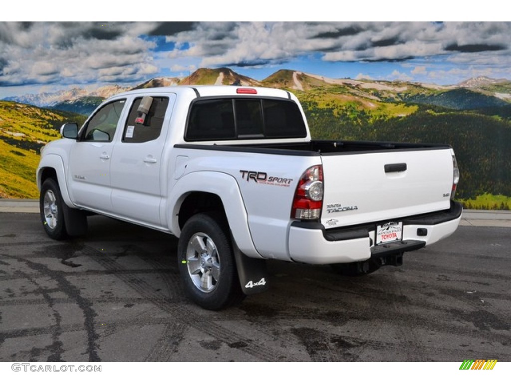 2015 Tacoma V6 Double Cab 4x4 - Super White / Graphite photo #3