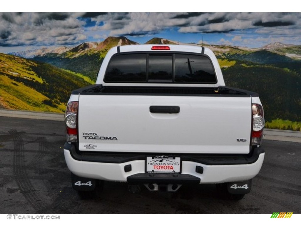 2015 Tacoma V6 Double Cab 4x4 - Super White / Graphite photo #4