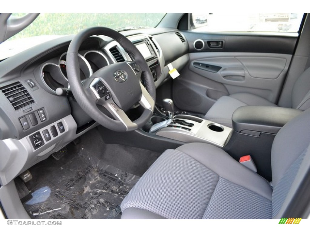 2015 Tacoma V6 Double Cab 4x4 - Super White / Graphite photo #5