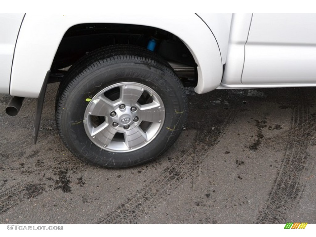2015 Tacoma V6 Double Cab 4x4 - Super White / Graphite photo #9