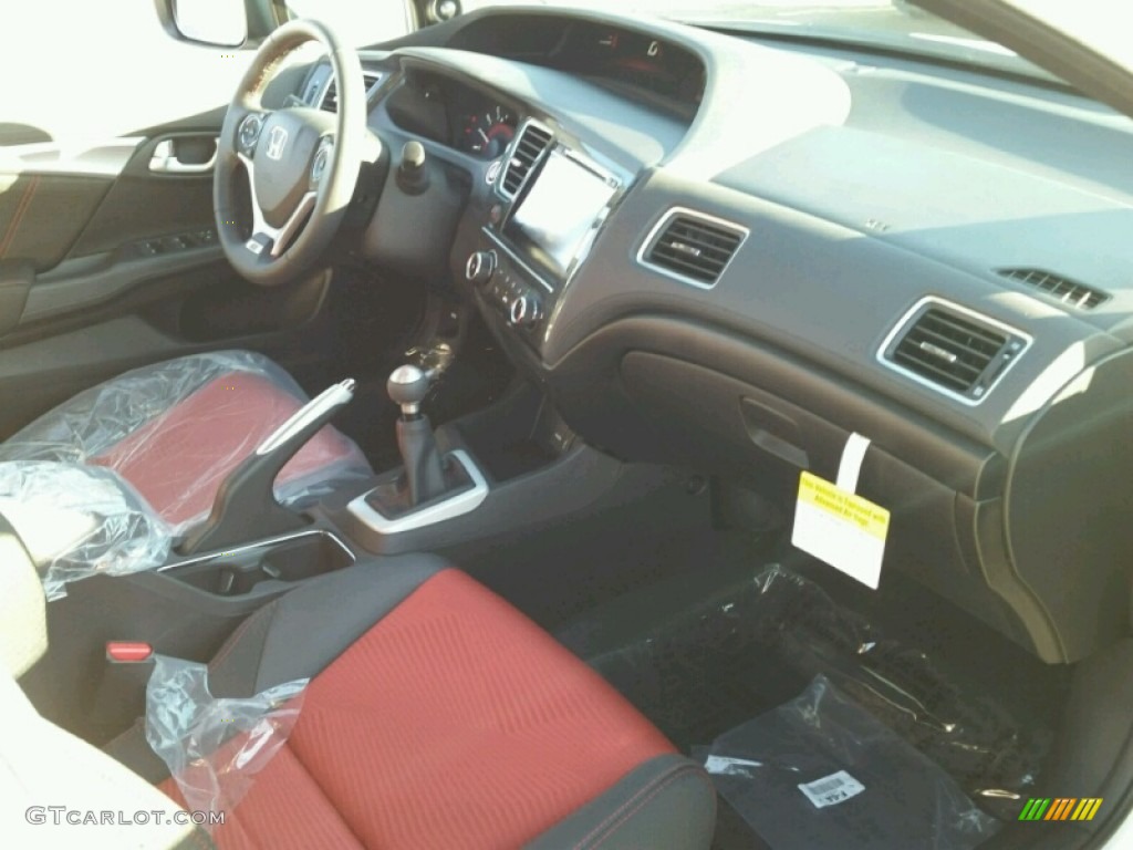 2015 Honda Civic Si Sedan Si Black/Red Dashboard Photo #99261190