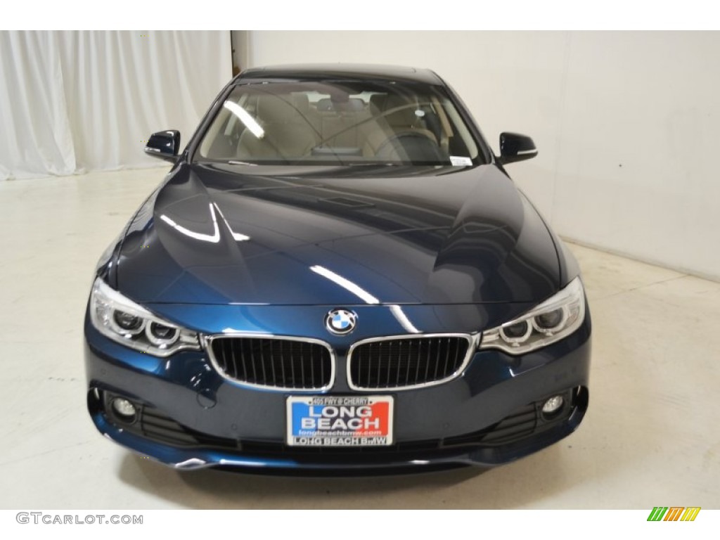 2015 4 Series 428i Coupe - Midnight Blue Metallic / Oyster/Black photo #4