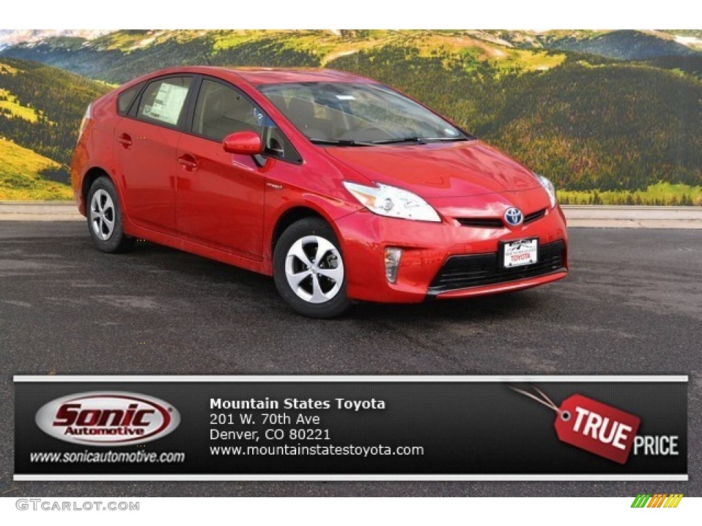 2015 Prius Four Hybrid - Barcelona Red Metallic / Dark Gray photo #1
