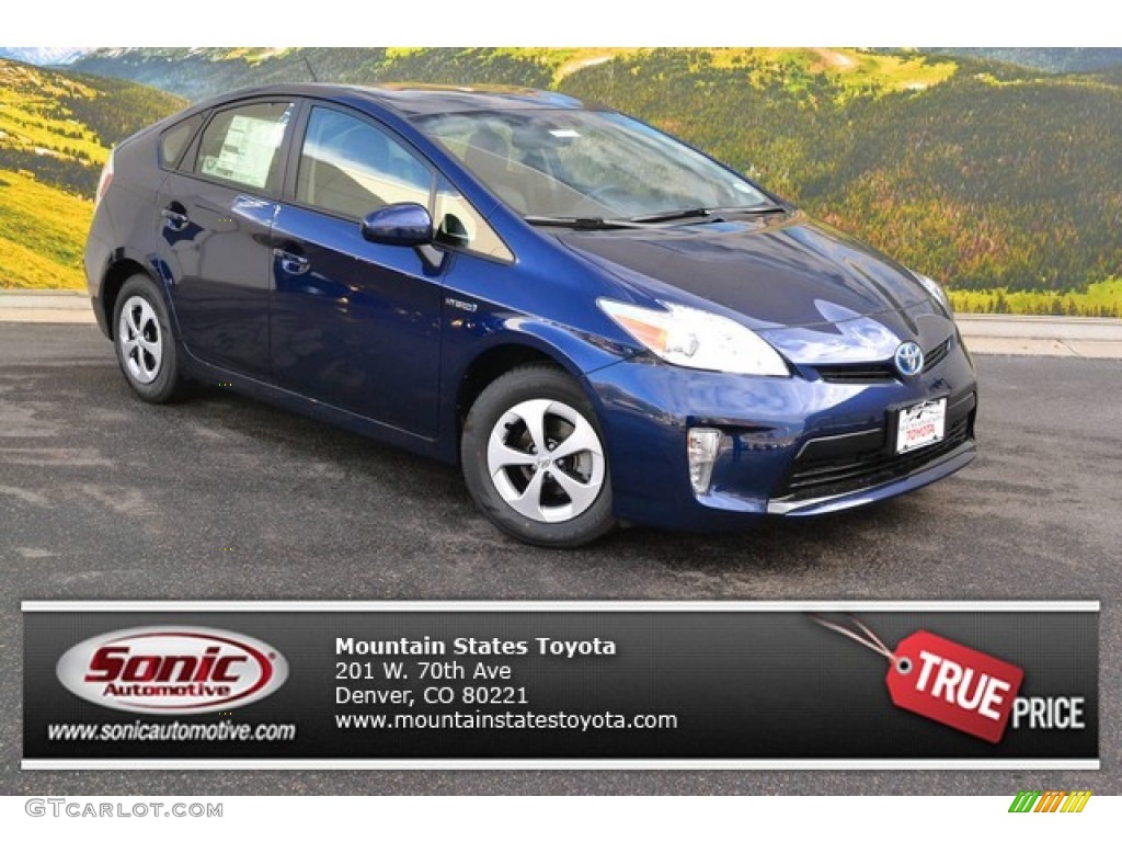 2015 Prius Four Hybrid - Nautical Blue Metallic / Dark Gray photo #1