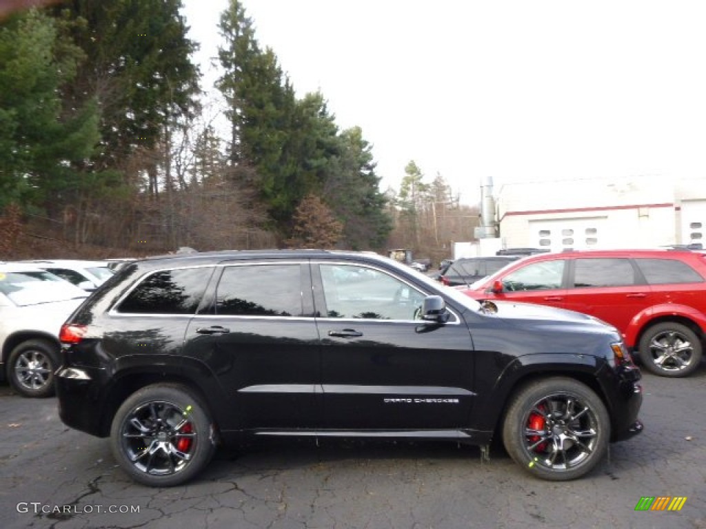 Brilliant Black Crystal Pearl 2015 Jeep Grand Cherokee SRT 4x4 Exterior Photo #99268552