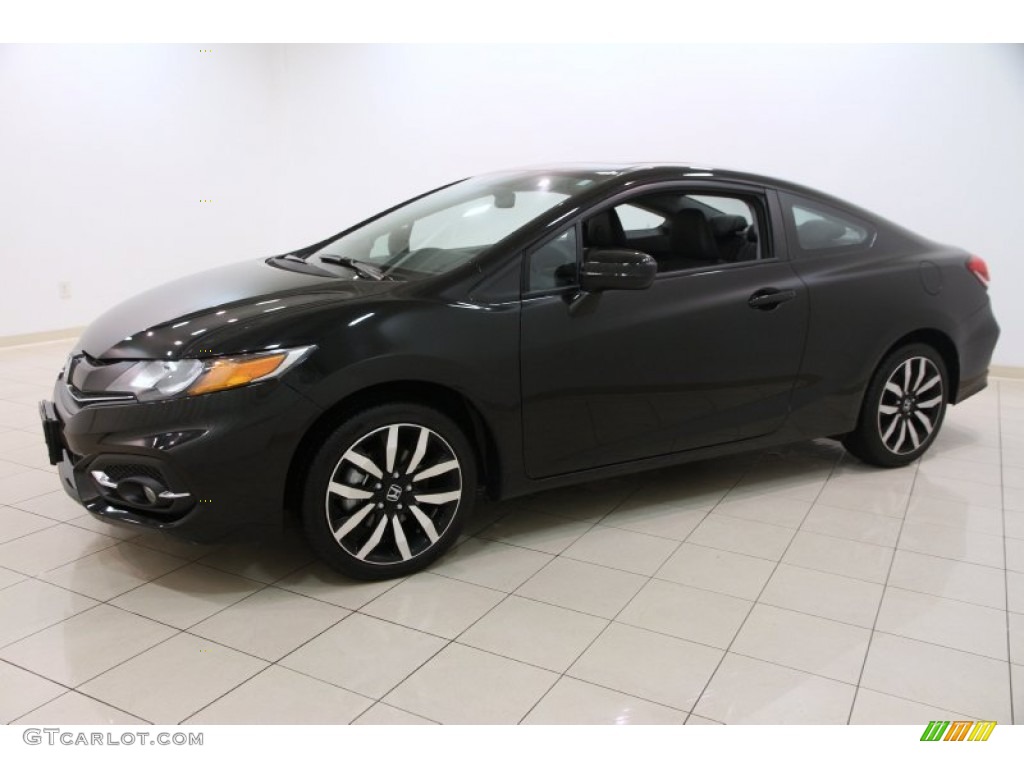 Crystal Black Pearl 2014 Honda Civic EX-L Coupe Exterior Photo #99268984