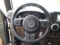 Black/Dark Saddle 2015 Jeep Wrangler Unlimited Sahara 4x4 Steering Wheel