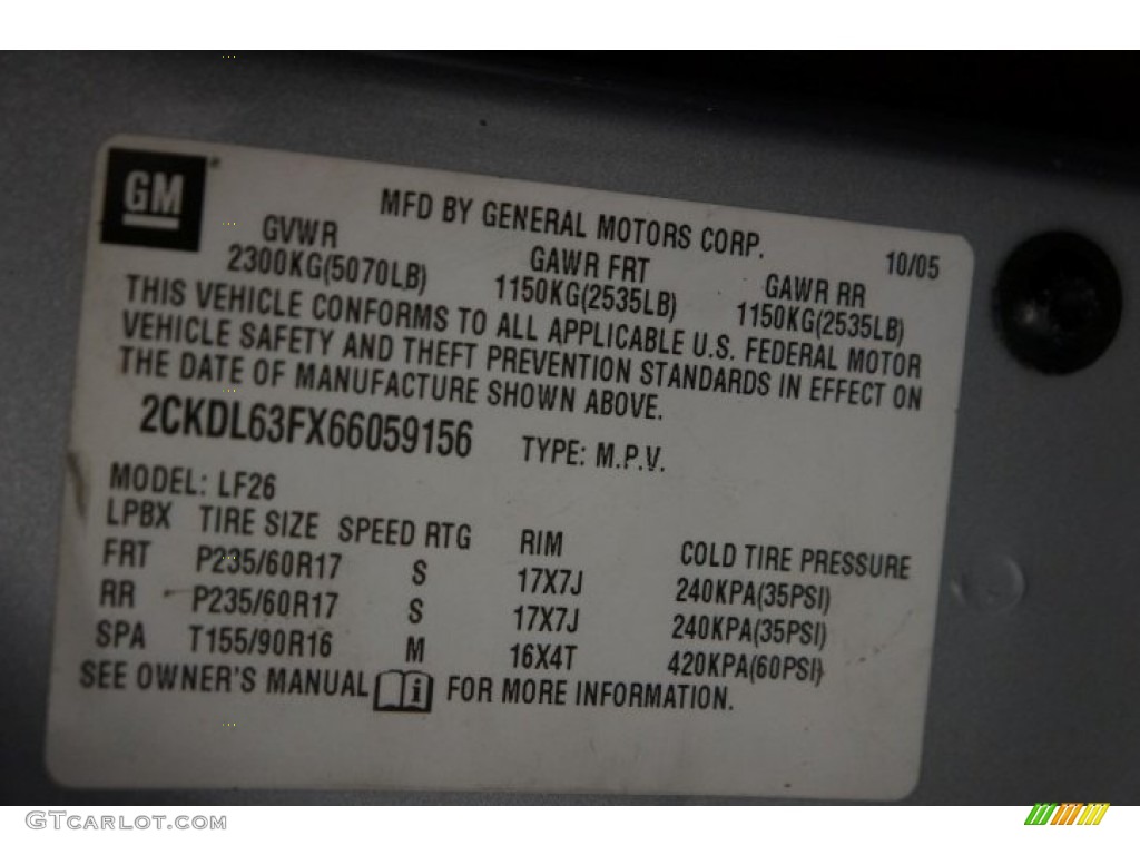 2006 Torrent  - Silver Alloy Metallic / Ebony Black photo #13