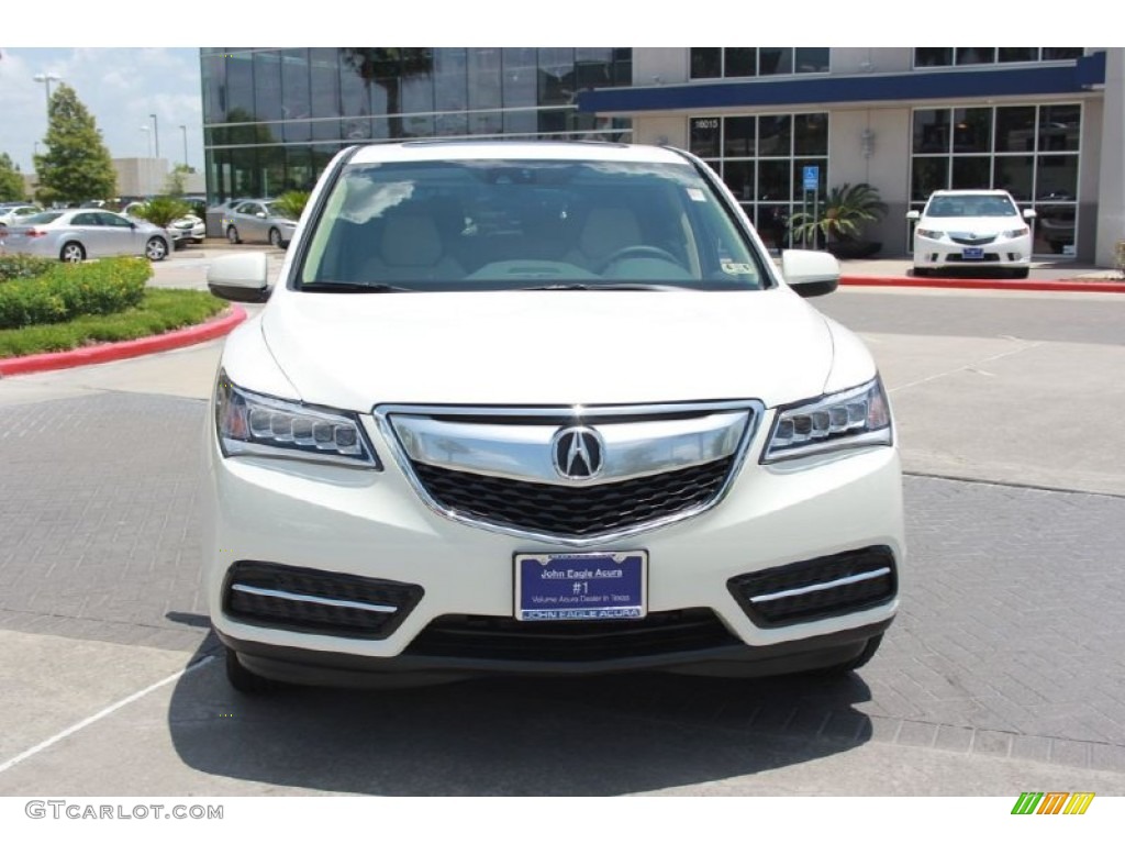 2015 MDX Technology - White Diamond Pearl / Parchment photo #2