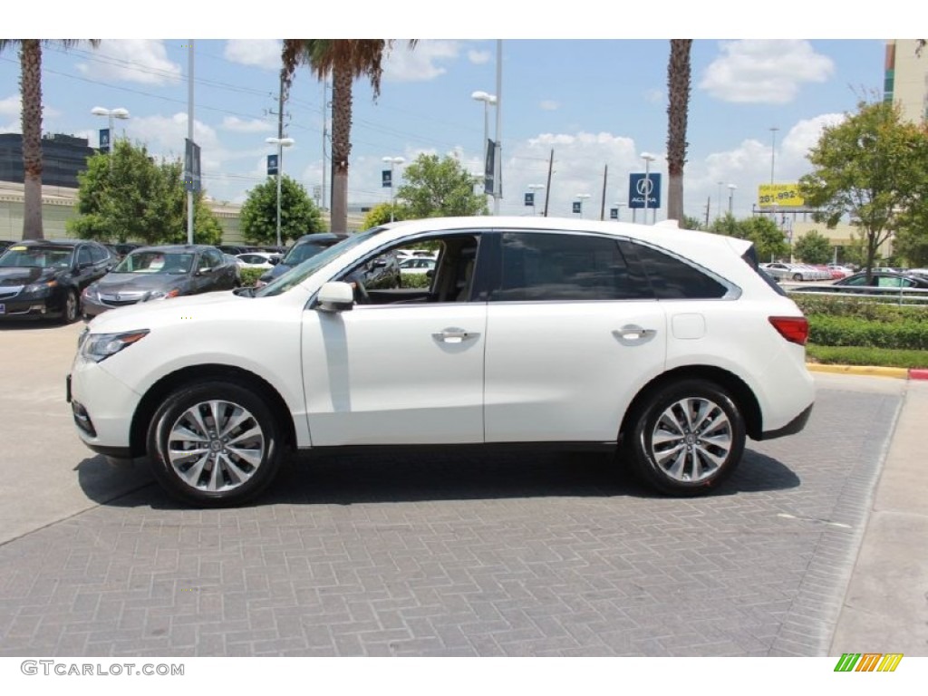 2015 MDX Technology - White Diamond Pearl / Parchment photo #4