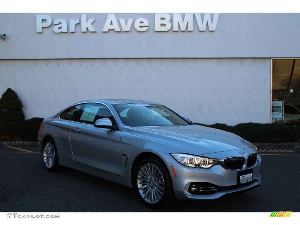 2014 4 Series 435i xDrive Coupe - Glacier Silver Metallic / Black photo #1