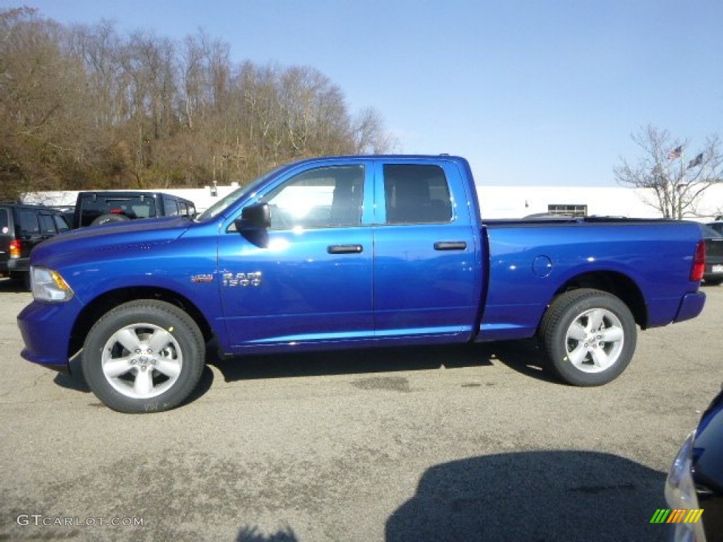 2015 1500 Express Quad Cab 4x4 - Blue Streak Pearl / Black/Diesel Gray photo #2