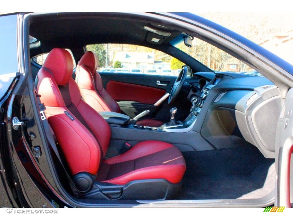 2013 Genesis Coupe 2.0T R-Spec - Becketts Black / Red Leather/Red Cloth photo #22