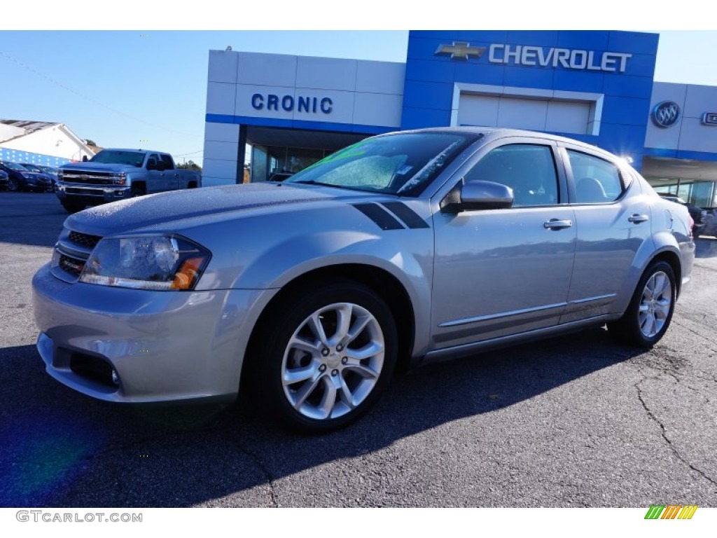 2013 Avenger R/T - Billet Silver Metallic / Black/Red photo #3