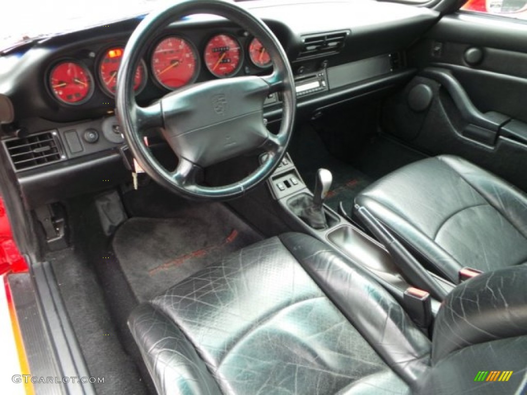 Black Interior 1997 Porsche 911 Carrera Cabriolet Photo #99284971