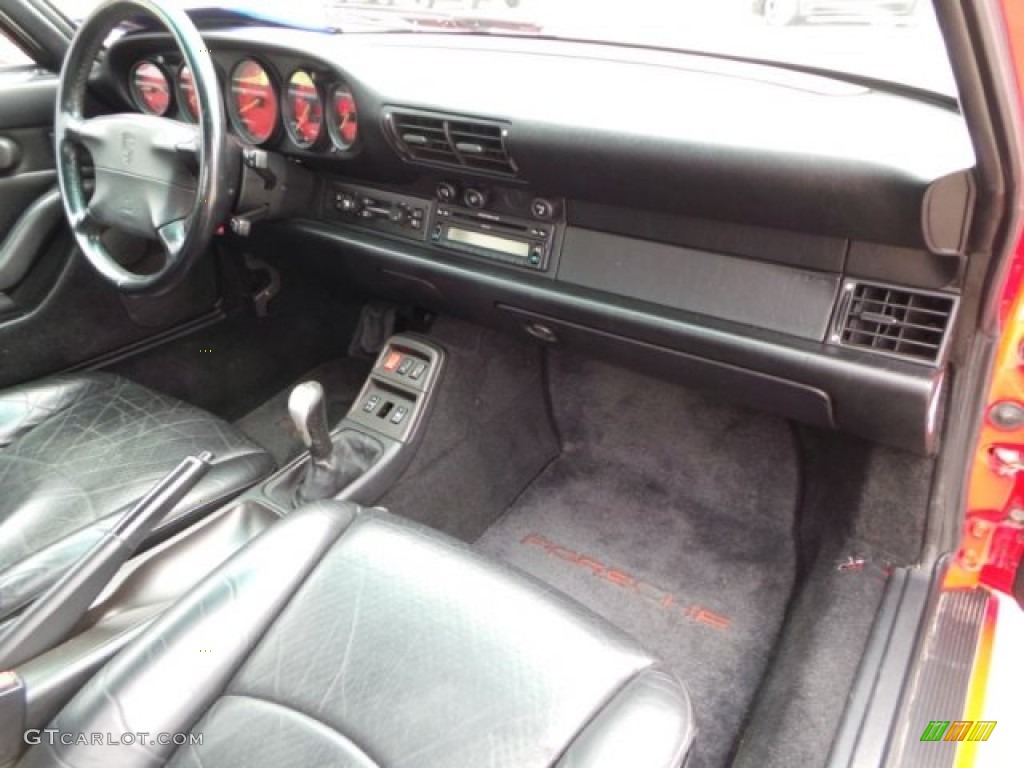 1997 Porsche 911 Carrera Cabriolet Black Dashboard Photo #99285172