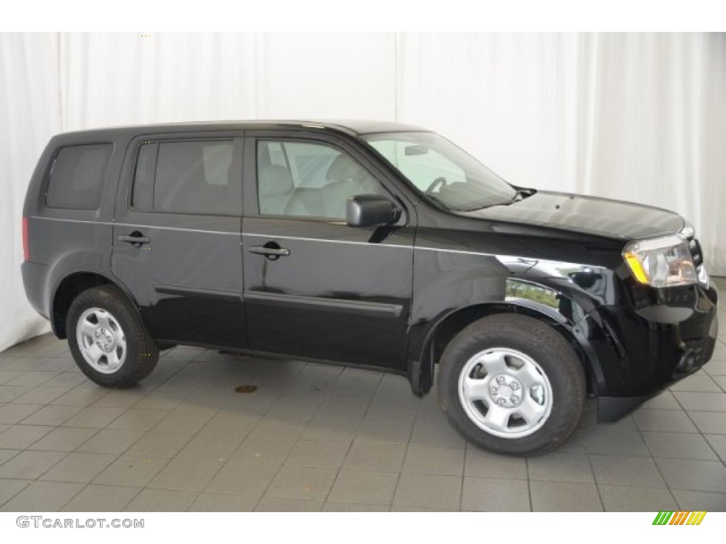 2015 Pilot LX - Crystal Black Pearl / Gray photo #7