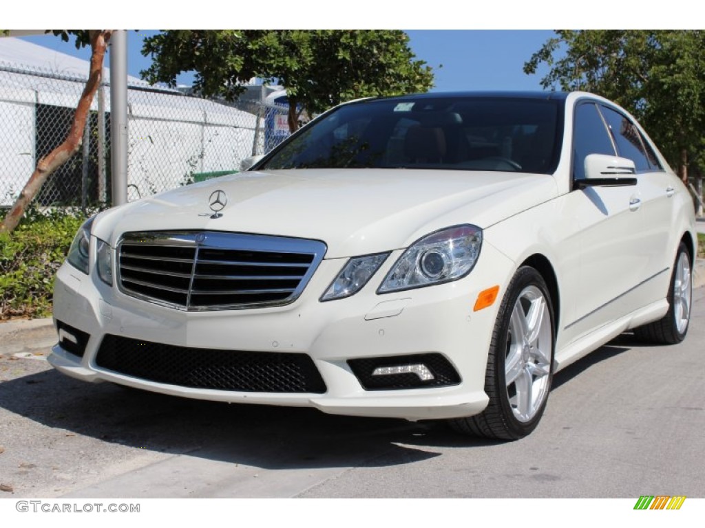 2011 E 350 Sedan - Diamond White Metallic / Almond/Black photo #1