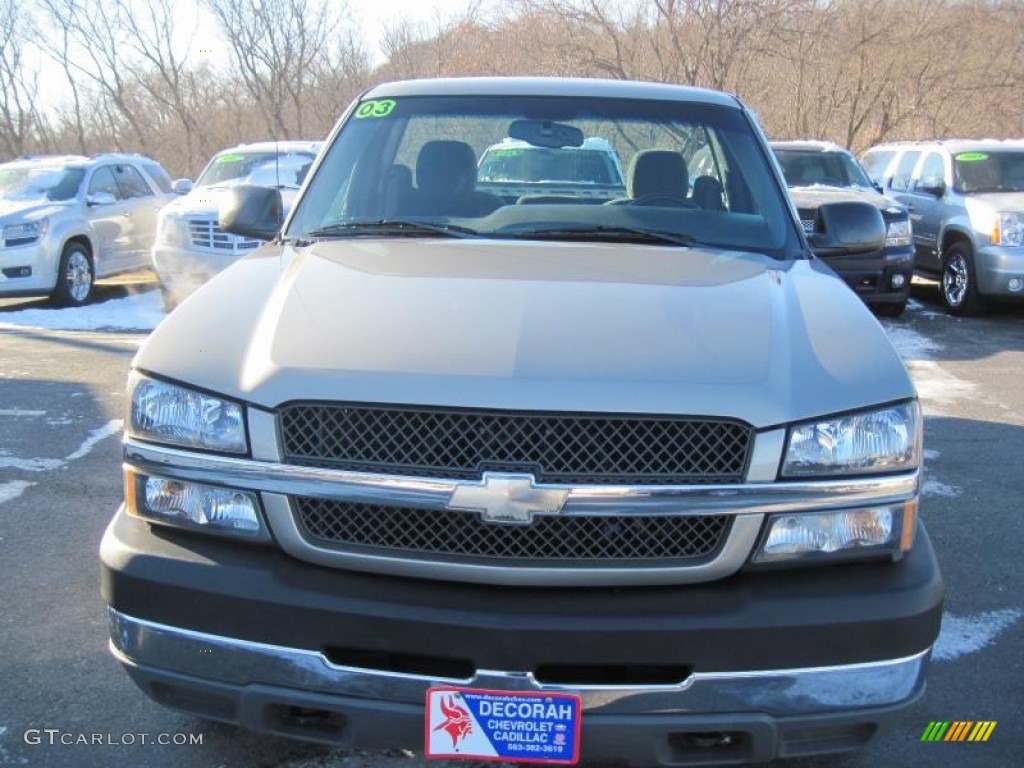 2003 Silverado 2500HD LS Regular Cab 4x4 - Light Pewter Metallic / Dark Charcoal photo #2