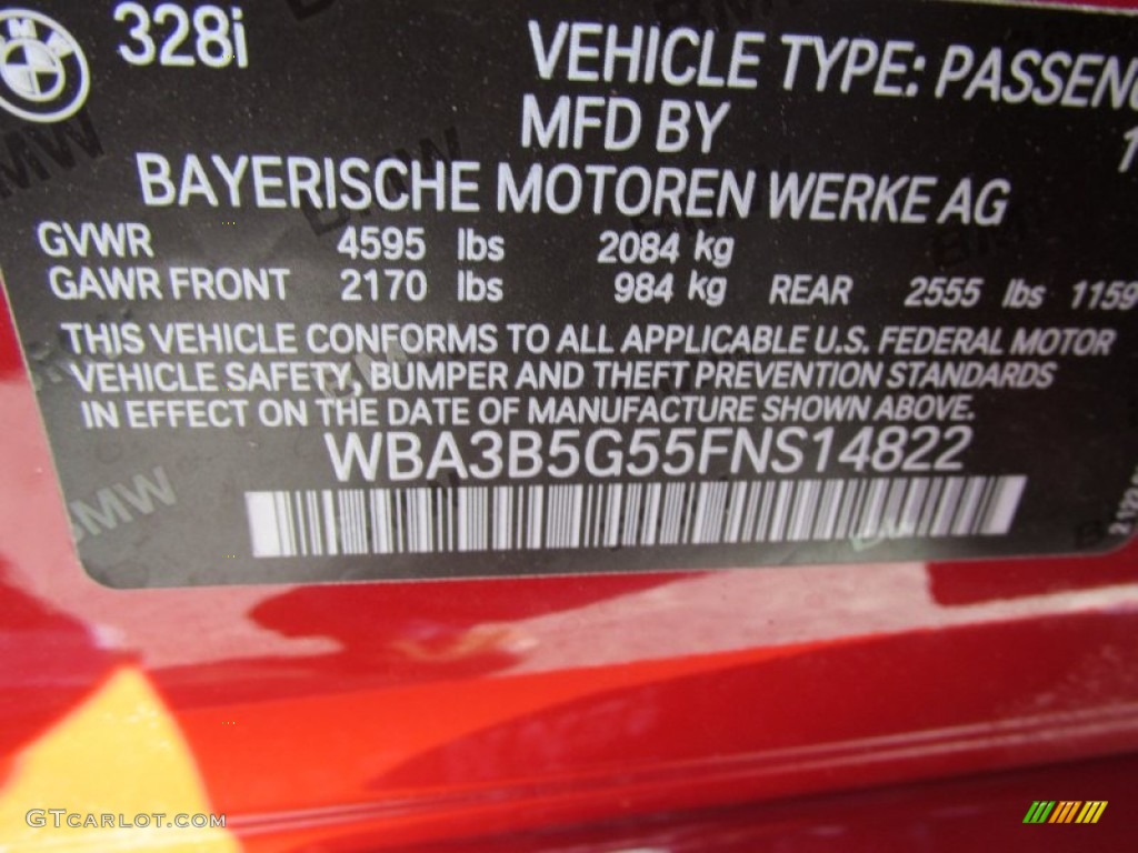 2015 3 Series 328i xDrive Sedan - Melbourne Red Metallic / Venetian Beige photo #19