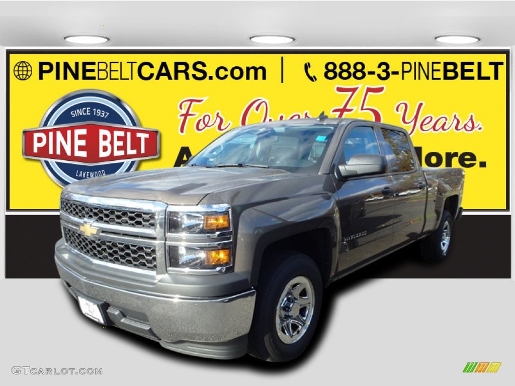 2015 Silverado 1500 WT Crew Cab - Brownstone Metallic / Dark Ash/Jet Black photo #1