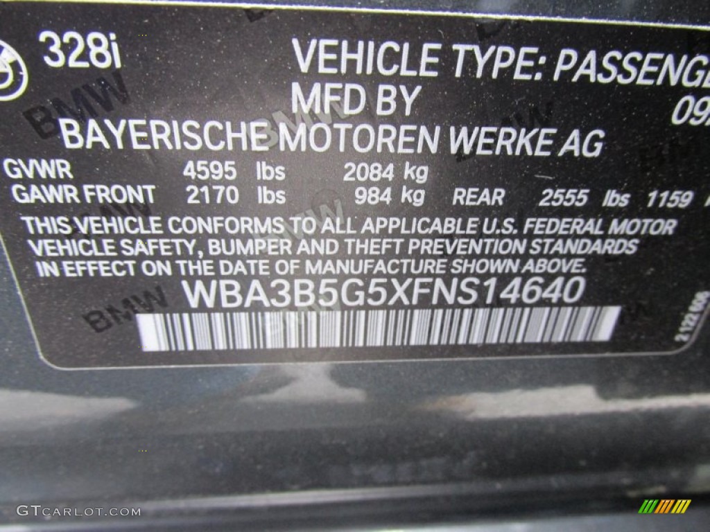 2015 3 Series 328i xDrive Sedan - Mineral Grey Metallic / Saddle Brown photo #19