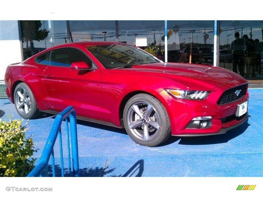 2015 Mustang V6 Coupe - Ruby Red Metallic / Ebony photo #1