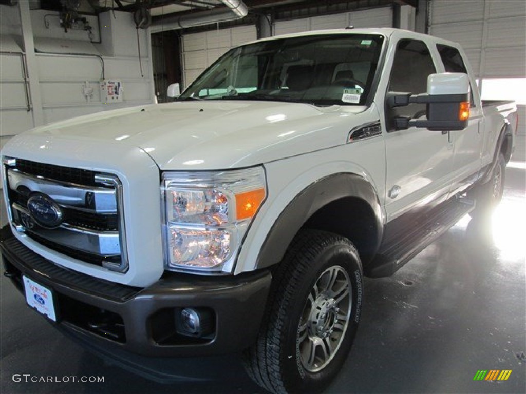 2015 F250 Super Duty King Ranch Crew Cab 4x4 - White Platinum / King Ranch Mesa Antique Affect/Adobe photo #3