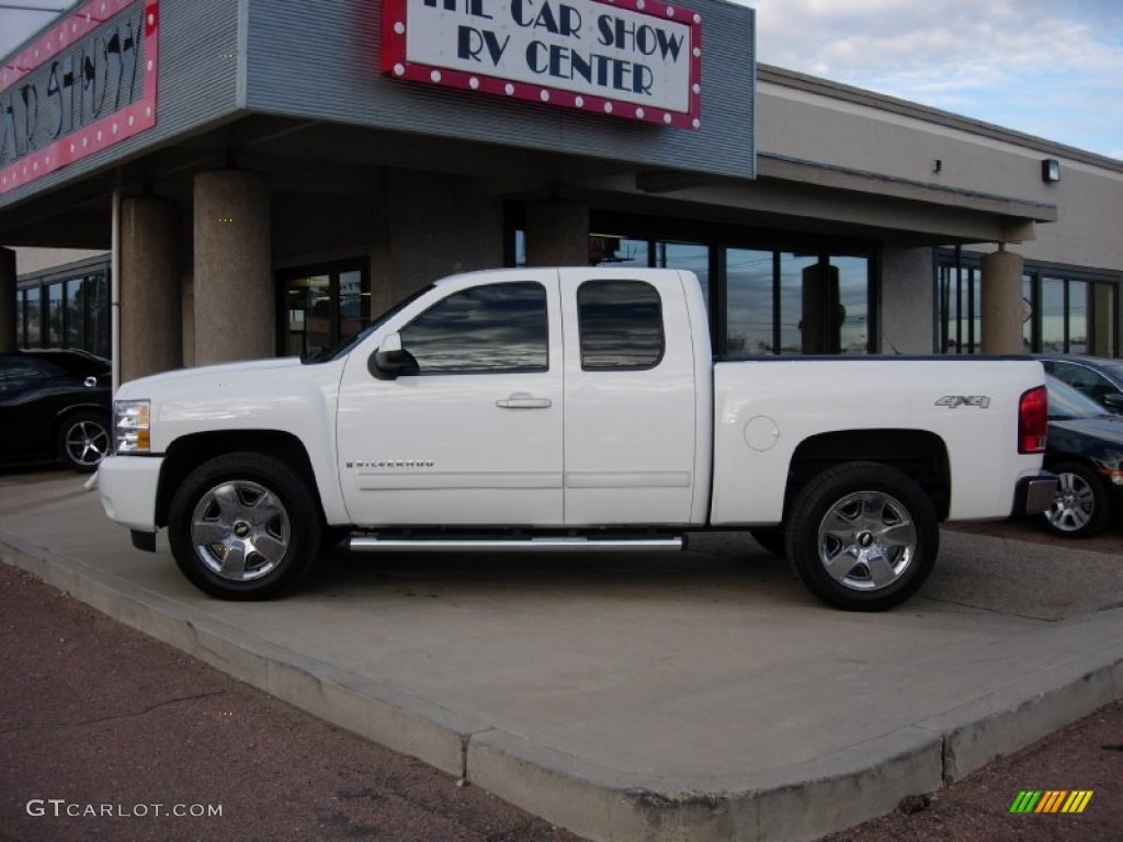 2009 Silverado 1500 LTZ Extended Cab 4x4 - Summit White / Ebony photo #2