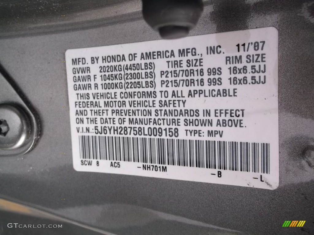 2008 Element EX AWD - Galaxy Gray Metallic / Gray/Black photo #19