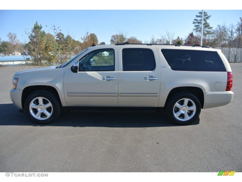 2007 Suburban 1500 LTZ 4x4 - Gold Mist Metallic / Light Cashmere/Ebony photo #3