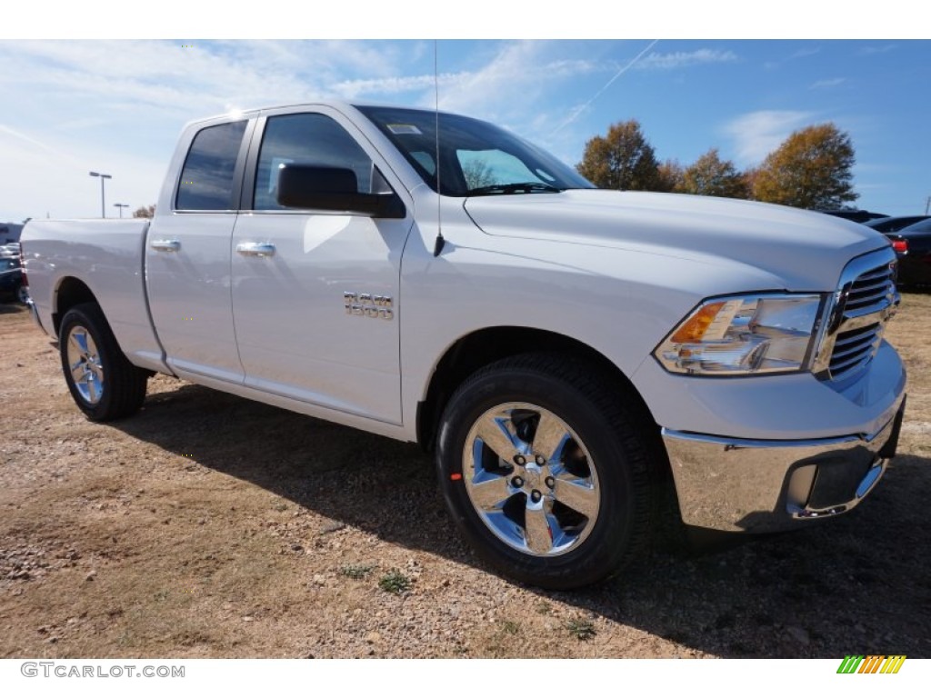 2015 1500 Big Horn Quad Cab - Bright White / Black/Diesel Gray photo #4