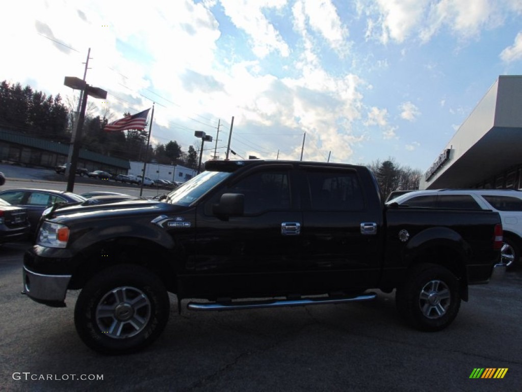 2006 F150 XLT SuperCrew 4x4 - Black / Medium/Dark Flint photo #6