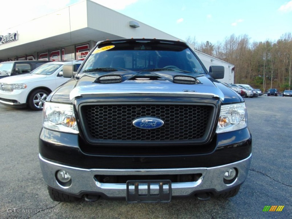 2006 F150 XLT SuperCrew 4x4 - Black / Medium/Dark Flint photo #8