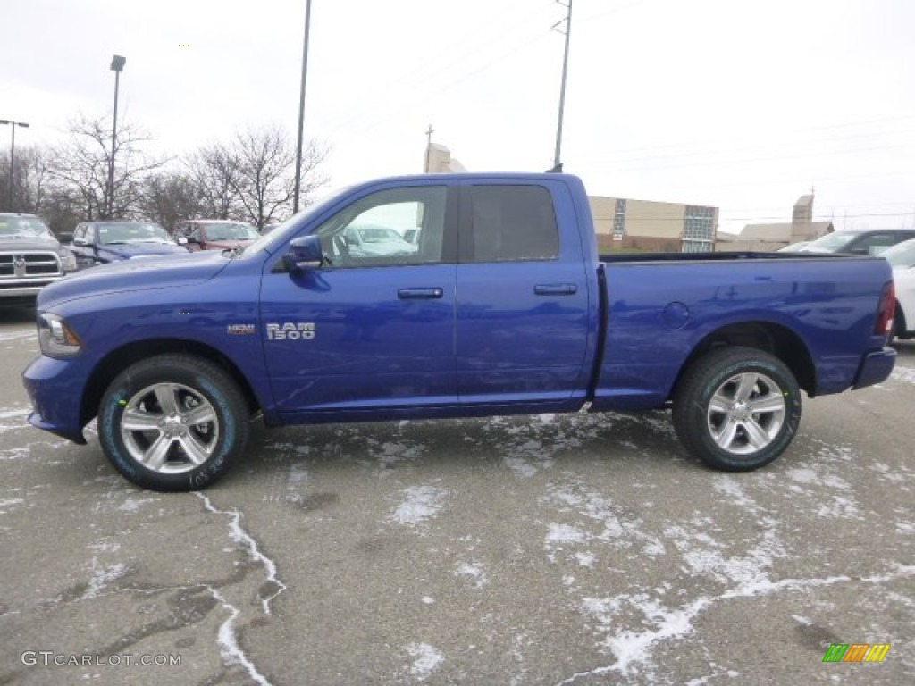 Blue Streak Pearl 2015 Ram 1500 Sport Quad Cab 4x4 Exterior Photo #99309200