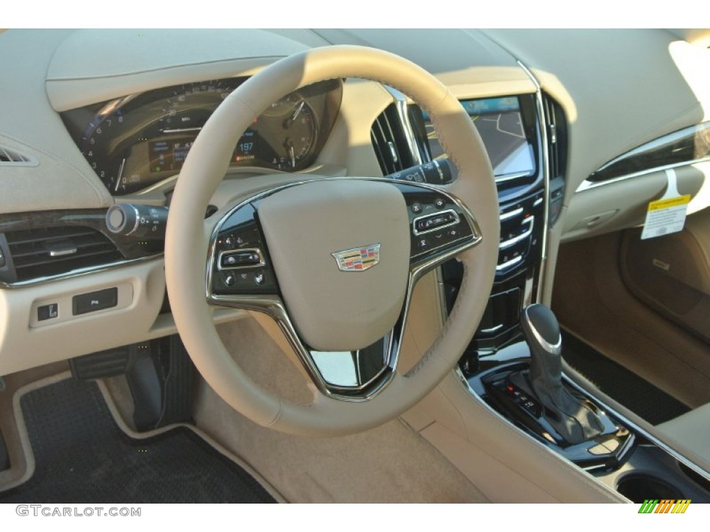 2015 ATS 2.5 Luxury Sedan - Crystal White Tricoat / Light Neutral/Medium Cashmere photo #23