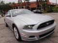 2014 Ingot Silver Ford Mustang V6 Premium Coupe  photo #2