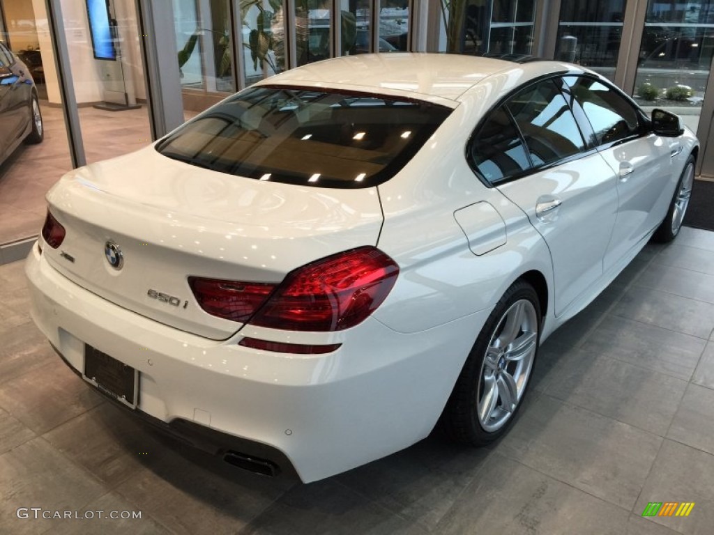 2015 6 Series 650i xDrive Gran Coupe - Alpine White / BMW Individual Amaro Brown Full Merino Leather photo #4