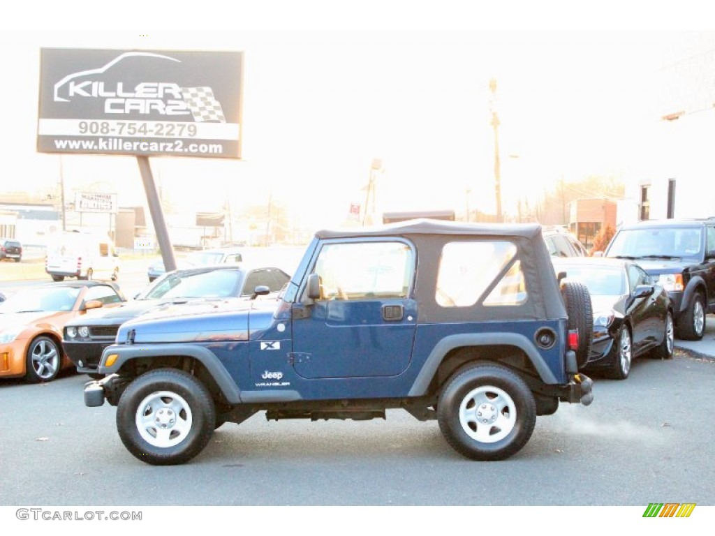 2004 Wrangler X 4x4 - Patriot Blue Pearl / Khaki photo #4