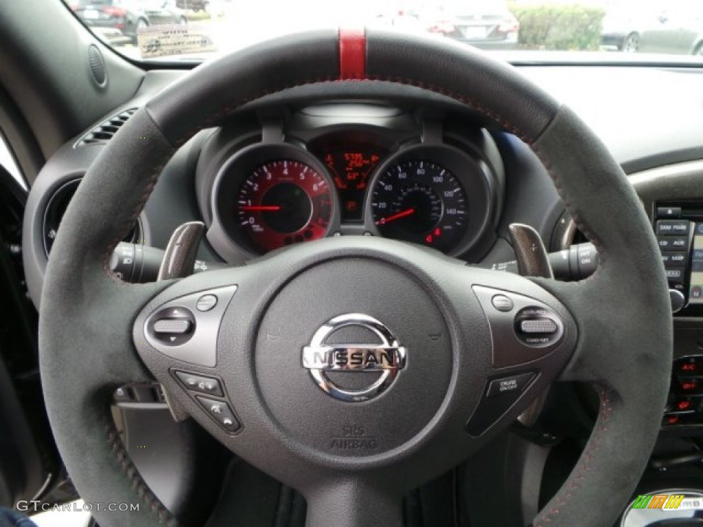 2014 Nissan Juke NISMO RS AWD NISMO RS Leather/Synthetic Suede Steering Wheel Photo #99325096