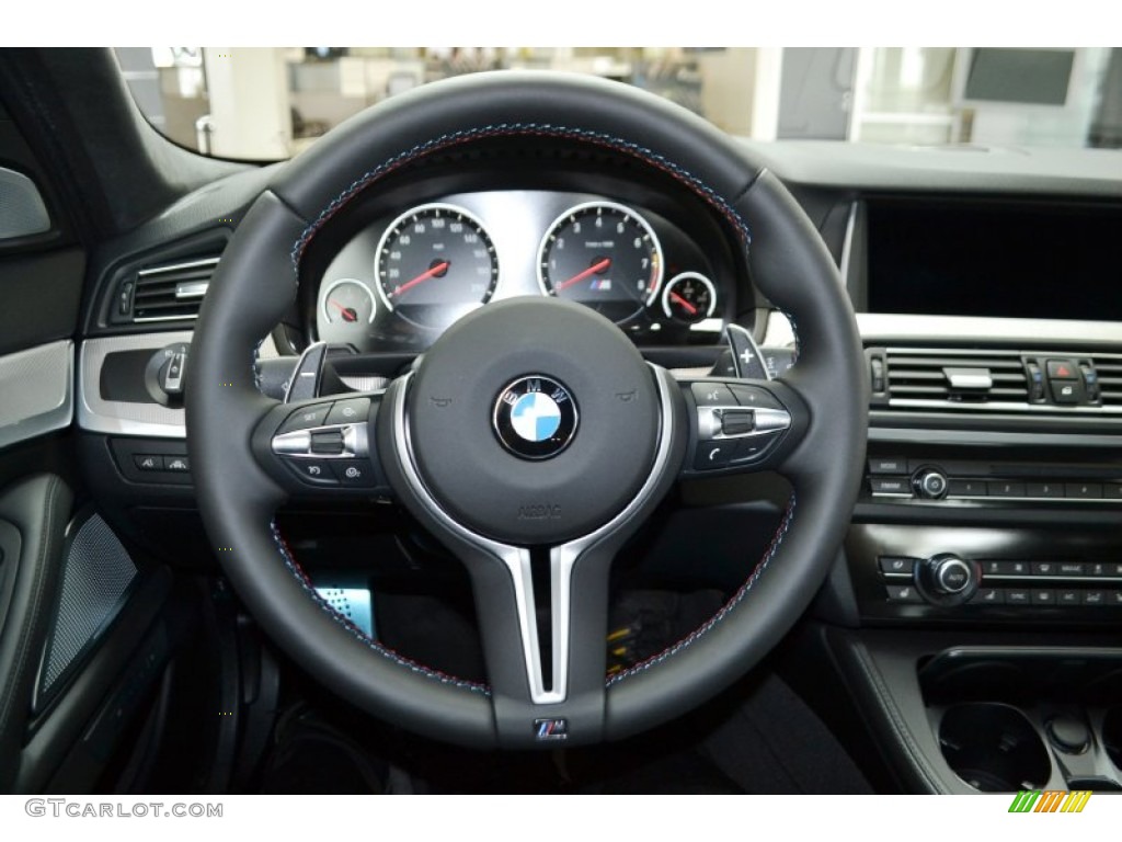 2015 BMW M5 Sedan Black Steering Wheel Photo #99326152