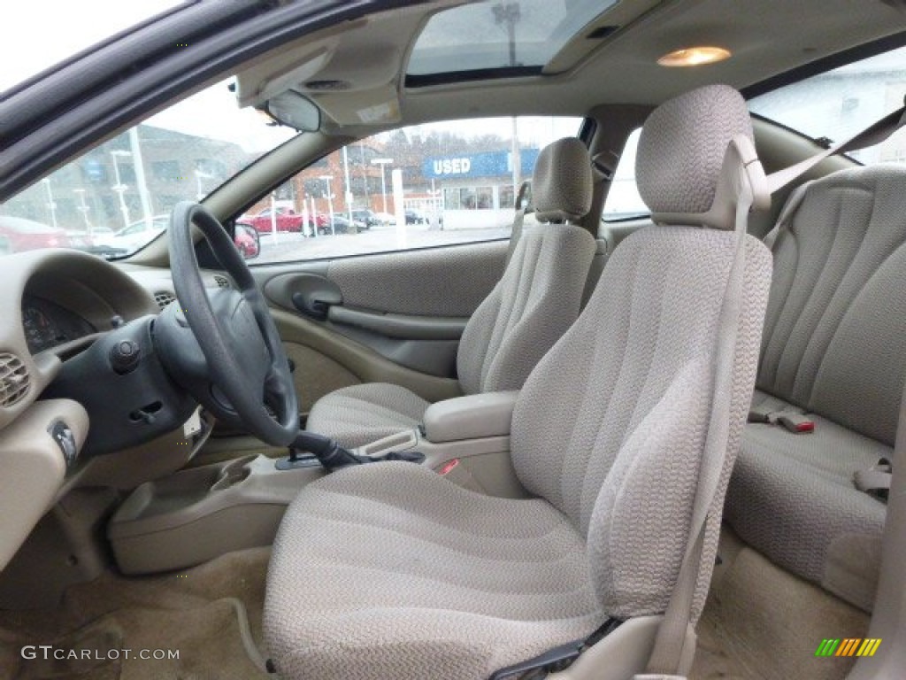 Taupe Interior 2002 Pontiac Sunfire SE Coupe Photo #99328198