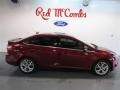 2014 Ruby Red Ford Focus Titanium Sedan  photo #8