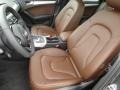 2015 Audi A4 Chestnut Brown/Black Interior Front Seat Photo
