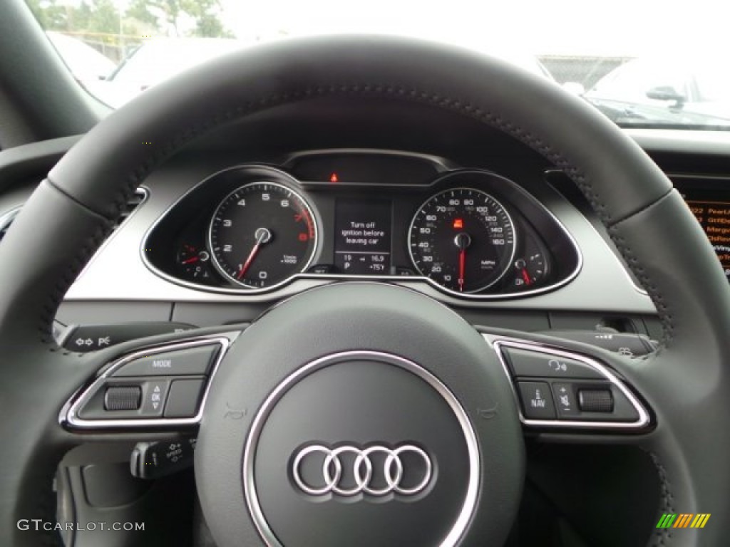 2015 Audi A4 2.0T Premium Plus Chestnut Brown/Black Steering Wheel Photo #99329608