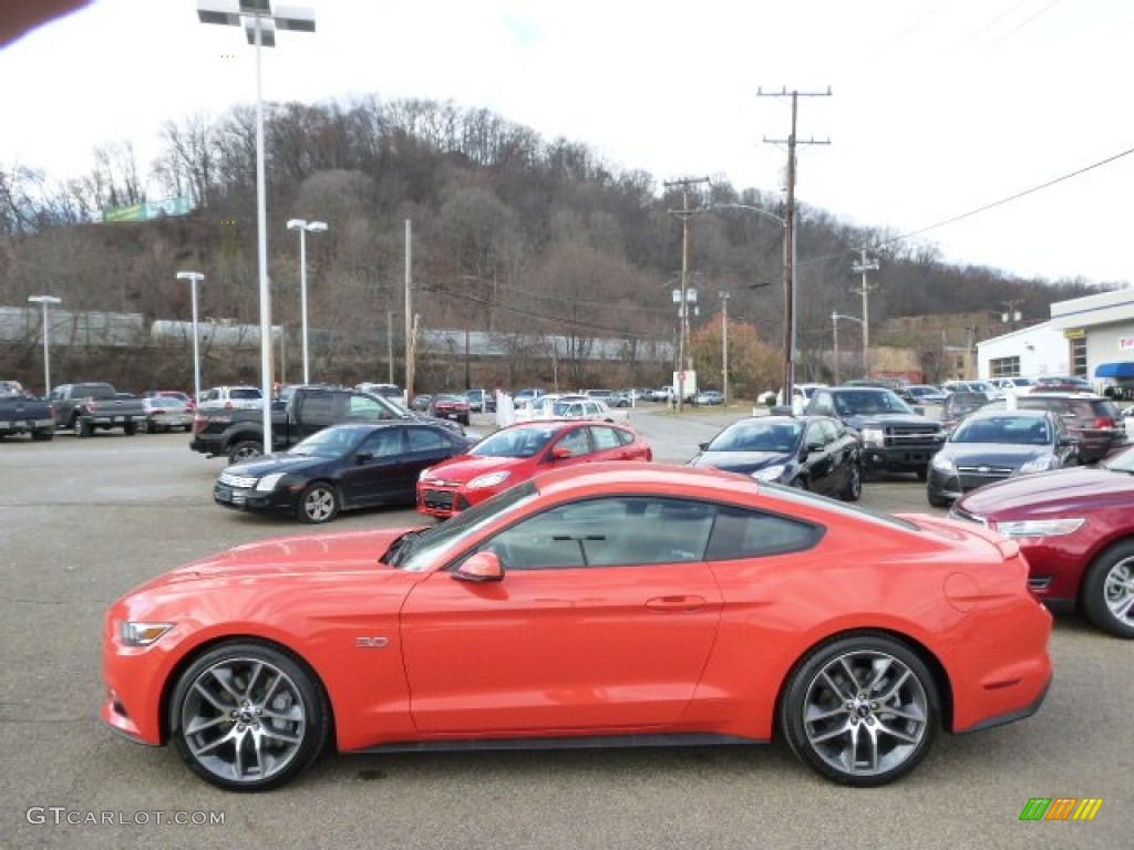 2015 Mustang GT Premium Coupe - Competition Orange / Ebony photo #5