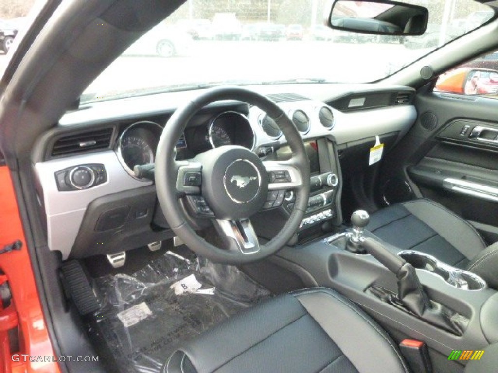 Ebony Interior 2015 Ford Mustang GT Premium Coupe Photo #99331210