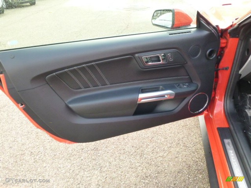 2015 Ford Mustang GT Premium Coupe Ebony Door Panel Photo #99331237