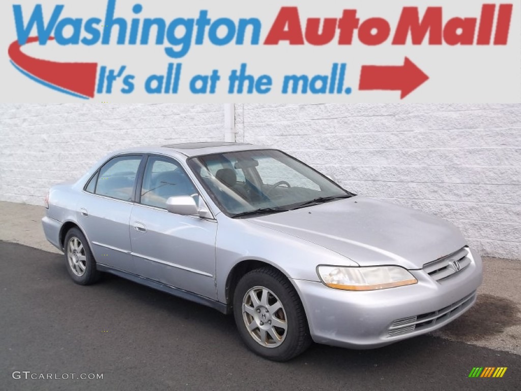 2002 Accord SE Sedan - Satin Silver Metallic / Quartz Gray photo #1